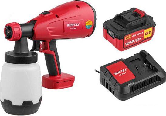 Краскораспылитель Wortex CPS 1810 0333270 (с 1-им АКБ)- фото