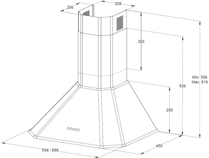 Кухонная вытяжка Korting KHC 6839 RB- фото2
