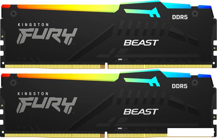 Оперативная память Kingston FURY Beast RGB 2x16ГБ DDR5 5200 МГц KF552C36BBEAK2-32- фото