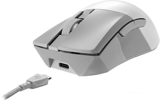 Игровая мышь ASUS ROG Gladius III Wireless AimPoint Moonlight White- фото4