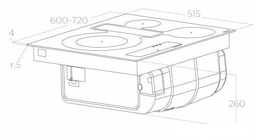 Варочная панель Elica Nikolatesla FIT 3Z BL/A/72- фото2