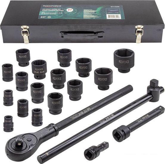 Набор трещотка с головками RockForce RF-6213-5MPB (21 предмет)- фото2