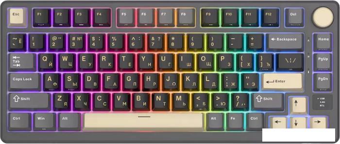 Клавиатура Royal Kludge RK-M75 RGB (Phantom, RK Silver)- фото