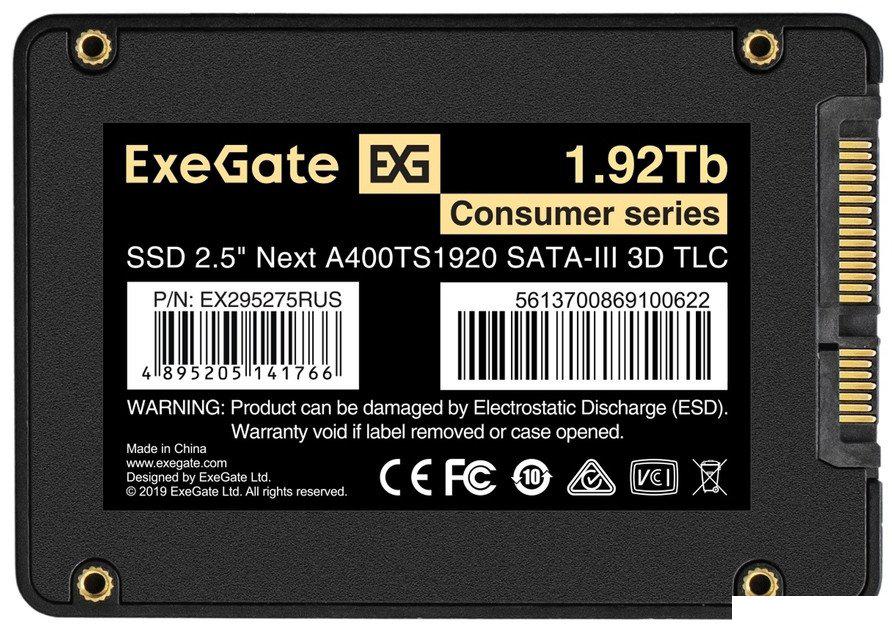 SSD ExeGate Next A400TS1920 1.92TB EX295275RUS- фото3