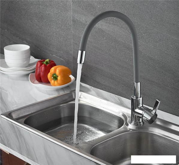 Смеситель Ledeme H98 L4898-9 (серый/хром)- фото3