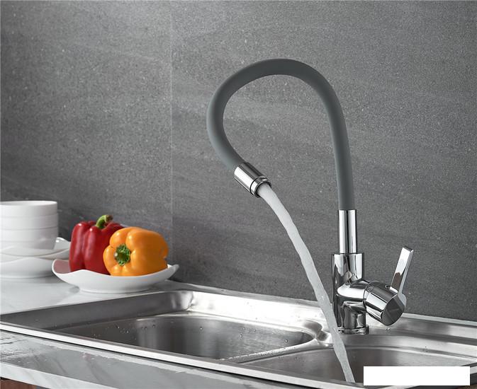 Смеситель Ledeme H98 L4898-9 (серый/хром)- фото4