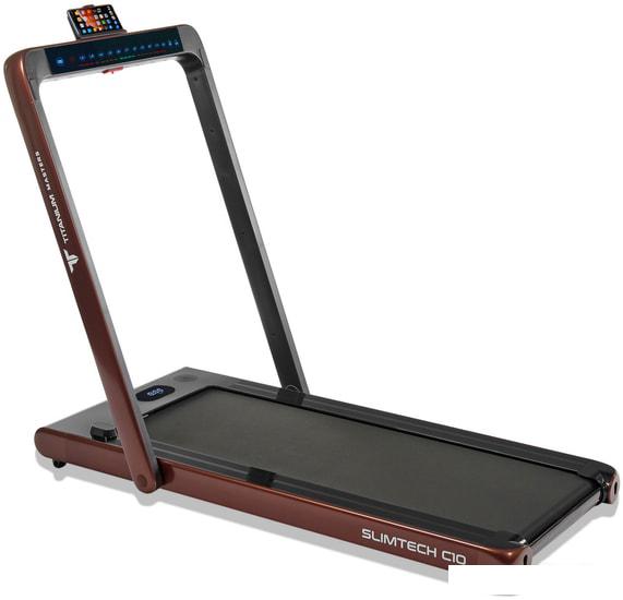 Электрическая беговая дорожка Titanium Masters Slimtech C10 (коричневый)- фото2