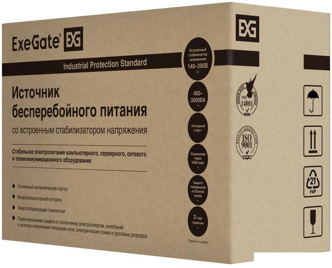 Источник бесперебойного питания ExeGate SpecialPro Smart LLB-1200.LCD.AVR.4SH.USB EP285494RUS- фото4