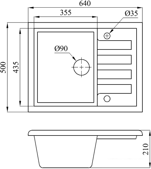 Кухонная мойка БелЭворс Vega (олово)- фото2