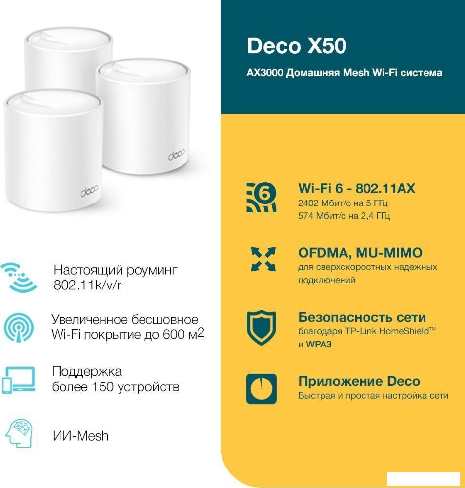 Wi-Fi система TP-Link Deco X50 (3 шт)- фото2