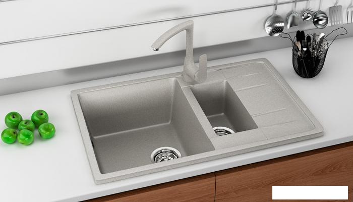 Кухонная мойка Ulgran U-205 (антрацит)- фото2