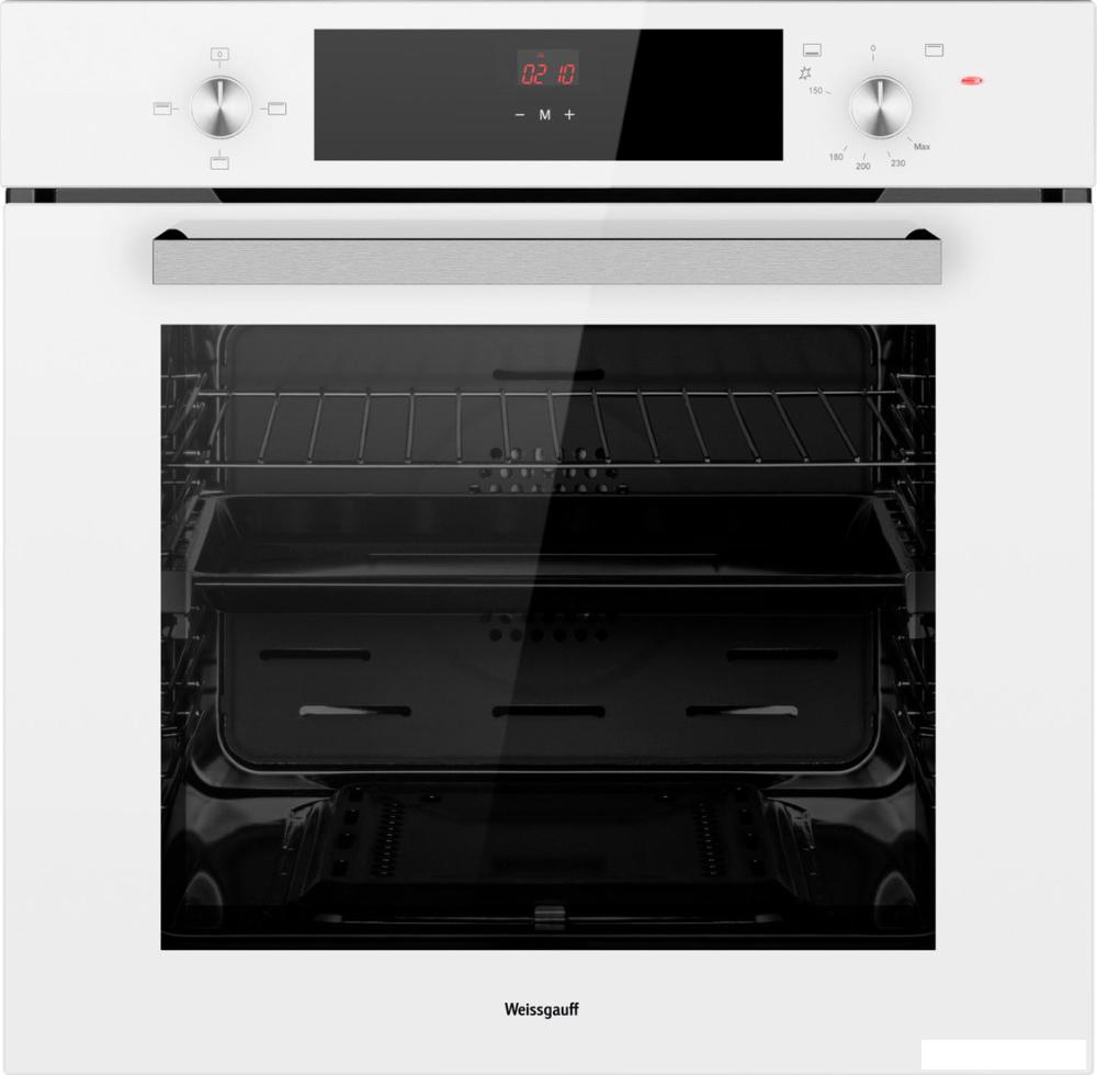 Газовый духовой шкаф Weissgauff WGO 702 D White Glass- фото