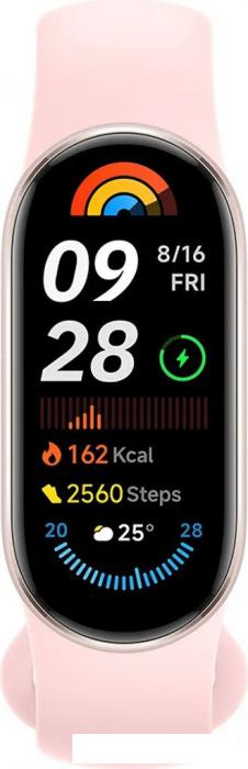 Фитнес-браслет Xiaomi Smart Band 9 (розовое золото, с розовым силиконовым ремешком, международная версия)- фото3