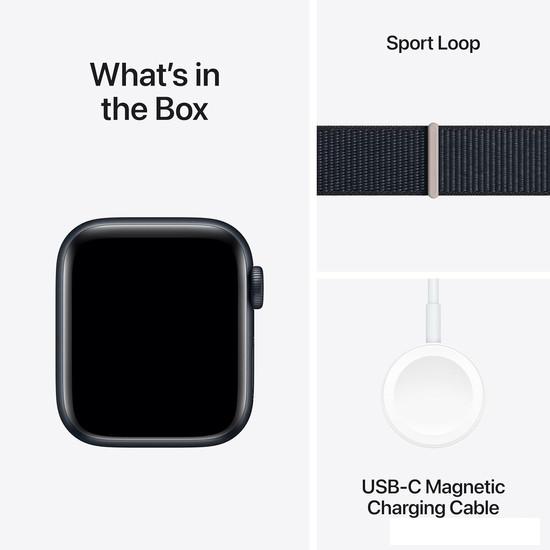 Умные часы Apple Watch SE 2 40 мм (алюминиевый корпус, темная ночь/темная ночь, нейлоновый ремешок)- фото4