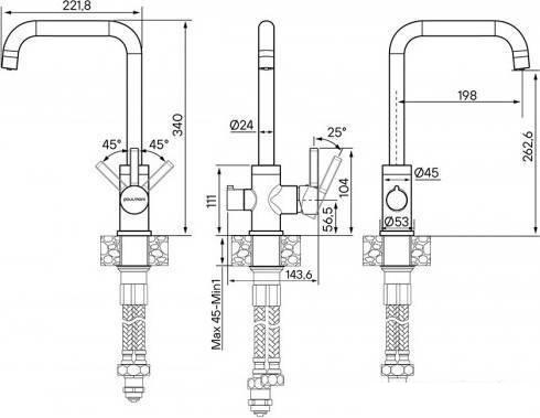 Смеситель Paulmark Logas Lo213021-328 (бежевый)- фото3