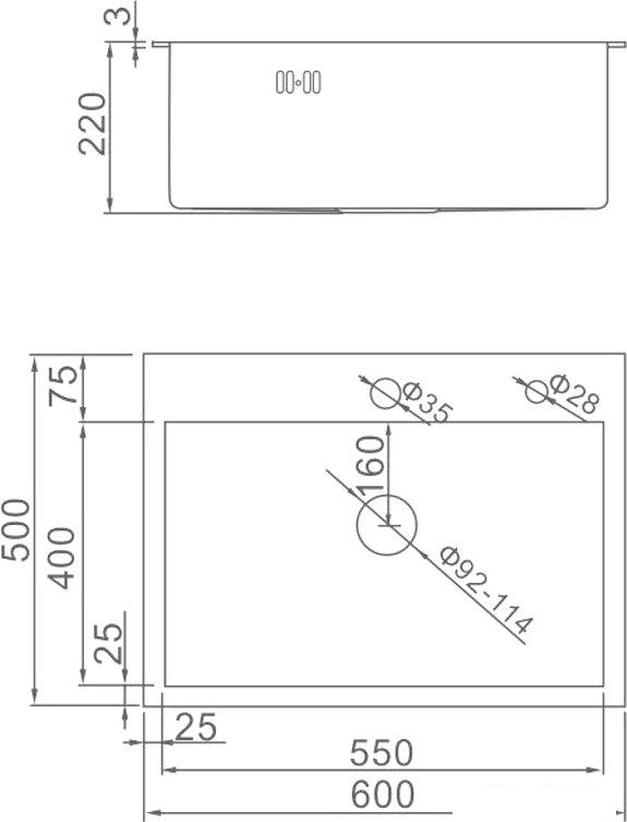 Кухонная мойка Gerhans K36050B (графит)- фото2