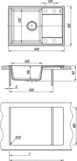 Кухонная мойка Lemark Imandra 9910020 (бежевый)- фото3