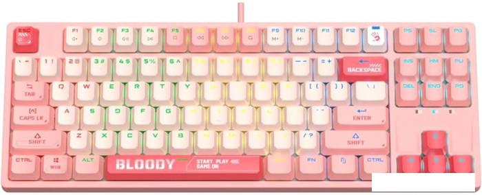 Клавиатура A4Tech Bloody S87 Energy Pink (Bloody BLMS Red Plus)- фото