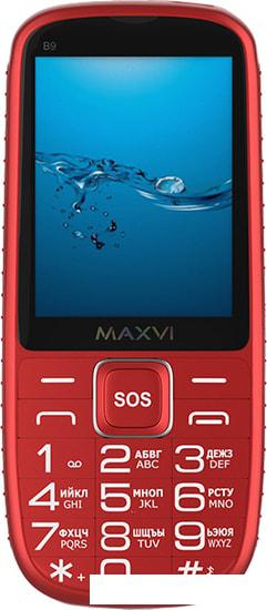 Мобильный телефон Maxvi B9 (красный)- фото2