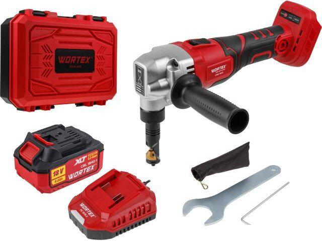 Высечные электрические ножницы Wortex CNB 1825 XLT SET 1318929 (с 1-м АКБ, кейс)