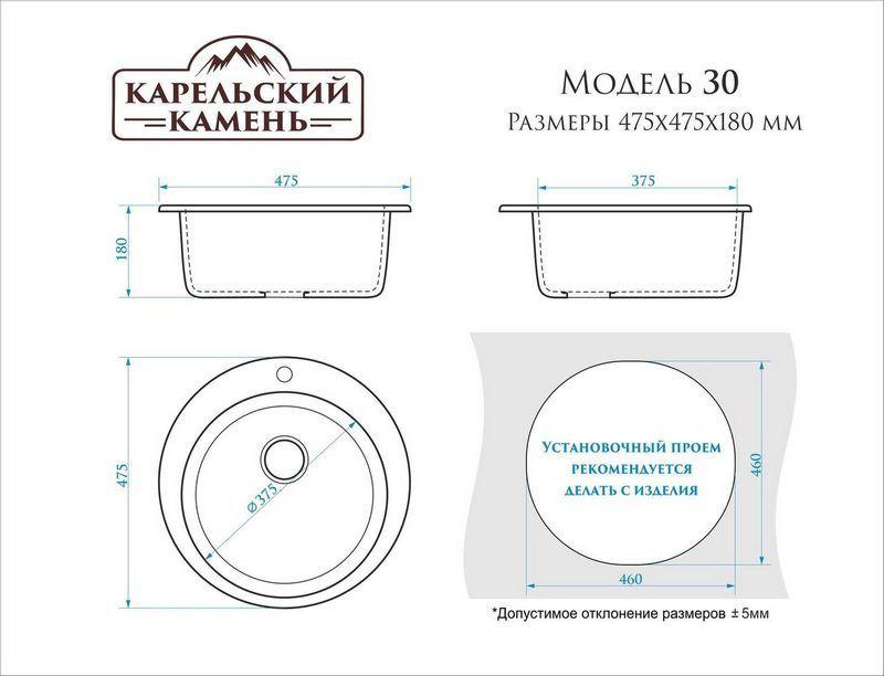 Кухонная мойка MARRBAXX 30/Q4 F030Q004 (черный)- фото3
