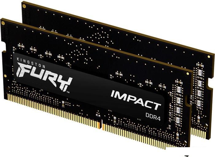 Оперативная память Kingston FURY Impact 2x32GB DDR4 SODIMM PC4-25600 KF432S20IBK2/64- фото