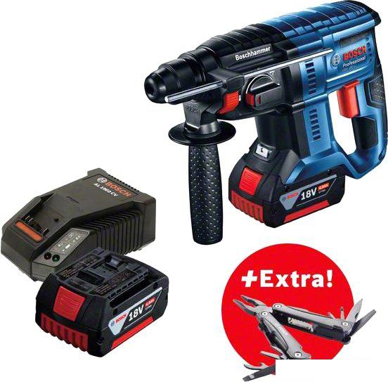 Перфоратор Bosch GBH 180-LI Professional 0615990L01 (с 2-мя АКБ, кейс)