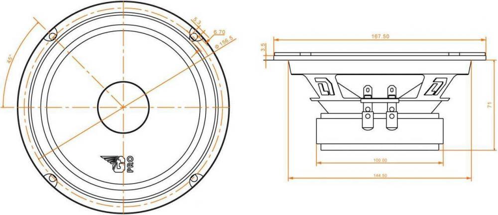 Мидбас DL Audio Gryphon Pro 165 Midbass- фото4