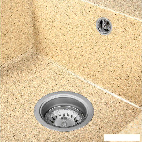 Кухонная мойка Saniteco Fama (песок с сифоном)- фото3