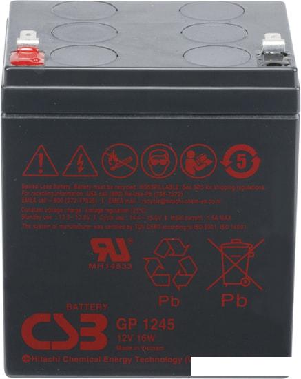 Аккумулятор для ИБП CSB GP1245 16W F2 (12В/4.5Ач)