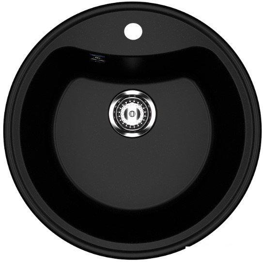 Кухонная мойка Ulgran U-601 (344 ультра-черный)- фото
