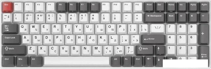 Клавиатура Royal Kludge RK100 RGB (белый/серый, RK Brown)- фото2