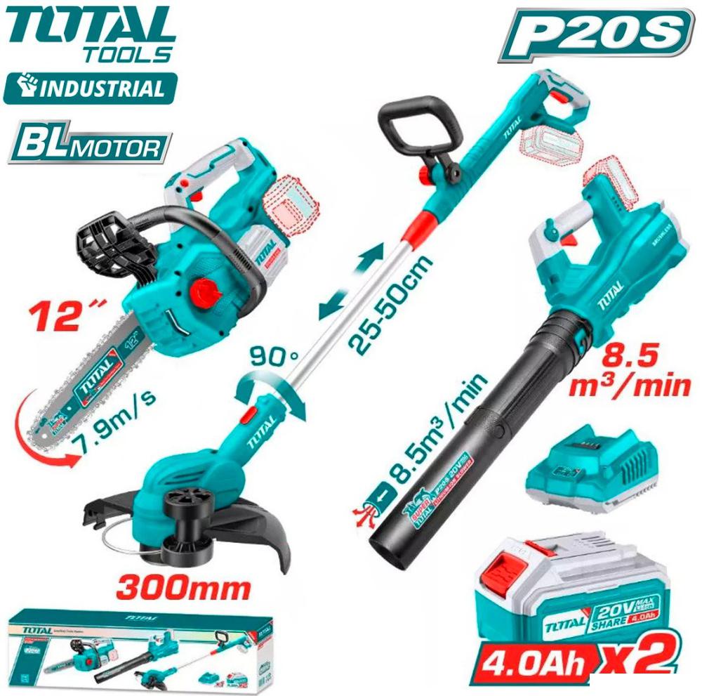 Total TOSLI241193 (циркулярная пила, шуруповерт, шлифмашина, 2 АКБ)