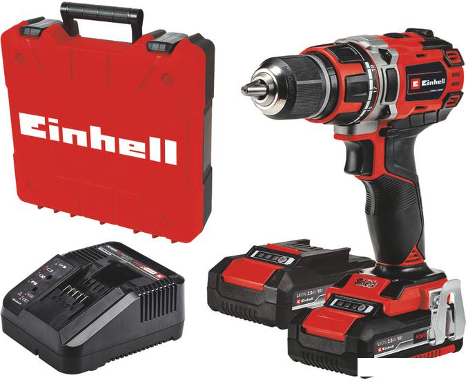Дрель-шуруповерт Einhell TE-CD 18/50 Li BL 4513896 (с 2-мя АКБ, кейс)- фото