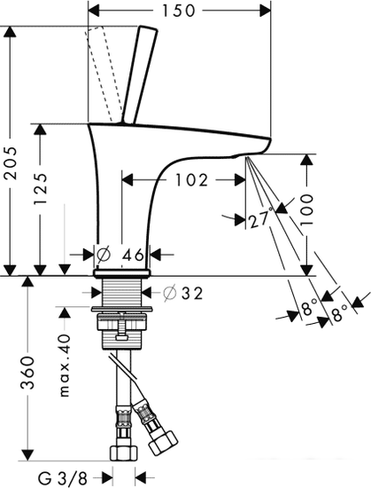 Смеситель Hansgrohe PuraVida 15075000- фото2