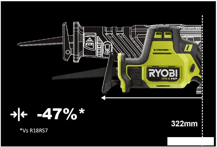 Сабельная пила Ryobi RRS18C-0 5133004954 (без АКБ)- фото3