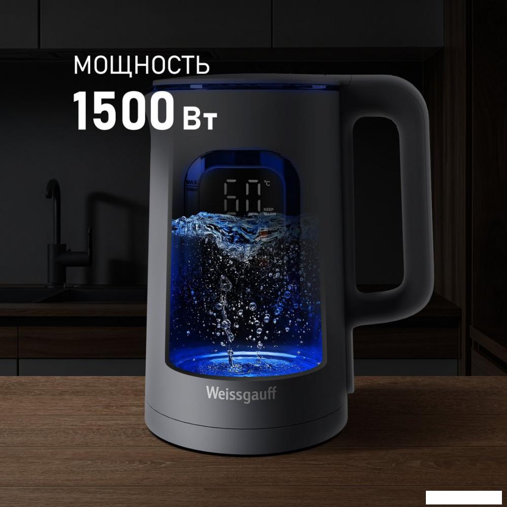 Электрический чайник Weissgauff WK 1500 Dt Touch BodyCool- фото4