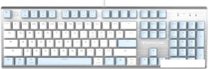 Клавиатура A4Tech Fstyler FS100 Neon (серебристый/голубой)- фото2