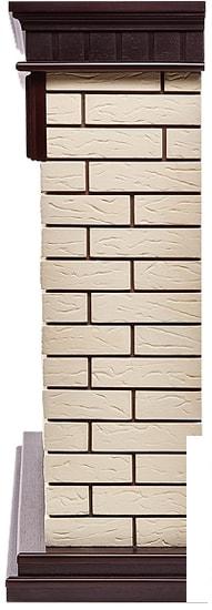 Портал Firelight Bricks 30 (камень бежевый/шпон темный дуб)- фото3