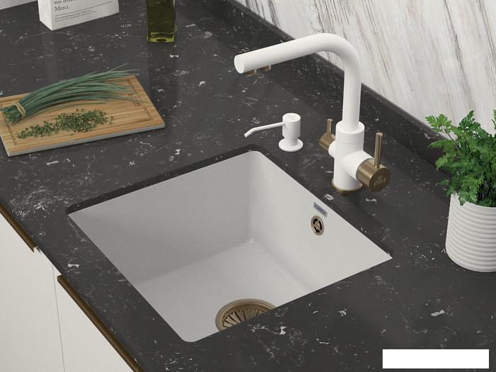 Кухонная мойка Paulmark Brilon PM104546-WH- фото3