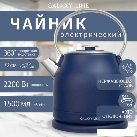 Электрический чайник Galaxy Line GL0333 (синий)- фото