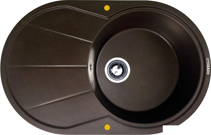 Кухонная мойка Zigmund & Shtain Kreis OV 770 B (швейцарский шоколад)- фото