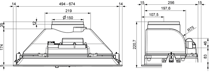 Кухонная вытяжка Elikor Casper 70Н-450-П3Д (нержавеющая сталь)- фото2