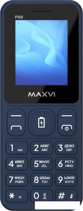 Кнопочный телефон Maxvi P99 (темно-синий)- фото2