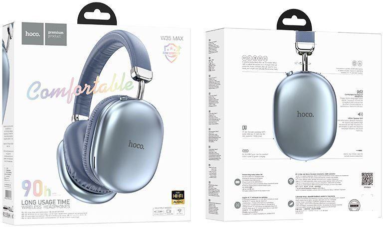 Наушники Hoco W35 Max (синий)- фото4