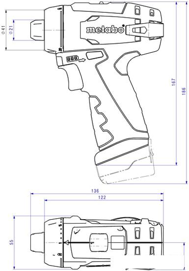 Дрель-шуруповерт Metabo BS Basic 600984500 (с 2-мя АКБ, кейс)- фото3