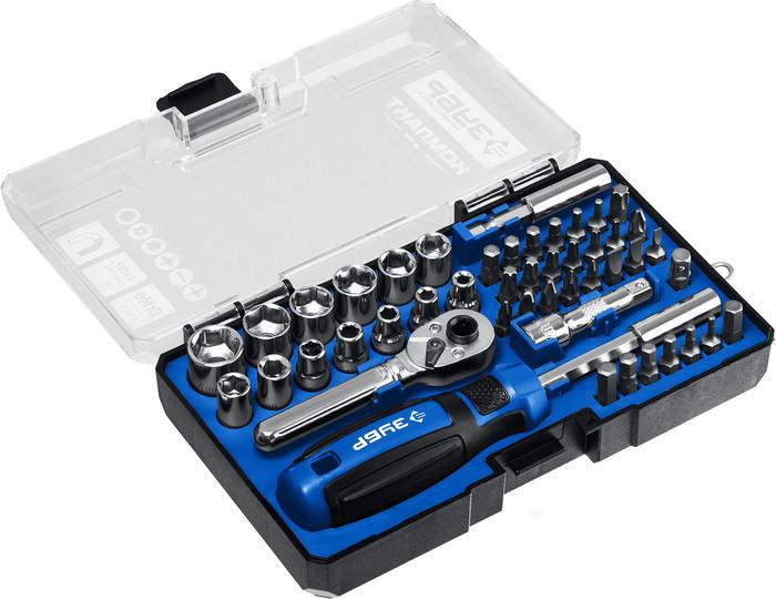 Набор трещотка с головками и битами Зубр 25283-H47_z01 (47 предметов)- фото3