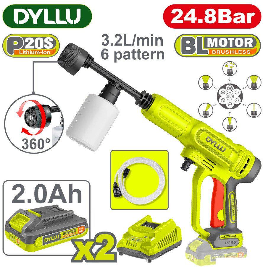 Мойка высокого давления Dyllu DTQX11203 (с 2-мя АКБ)