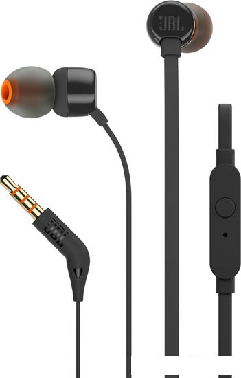 Наушники с микрофоном JBL T110 (черный)- фото