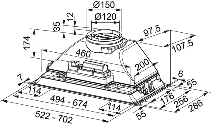 Кухонная вытяжка Franke Inca Smart FBI 525 GR 305.0599.532- фото2